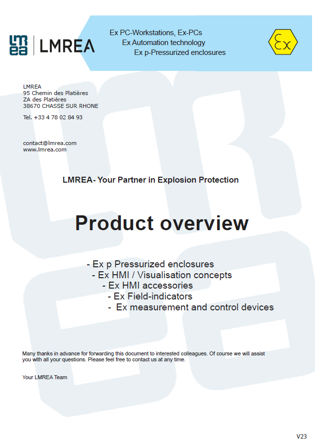 ATEX Product sheet - LMREA - Your Partner in Explosion Protection