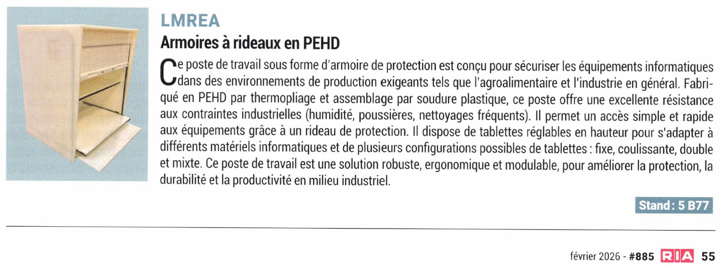 RIA Magazine - LMREA - Armoires à rideau en PEHD